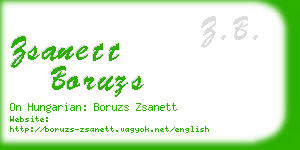 zsanett boruzs business card